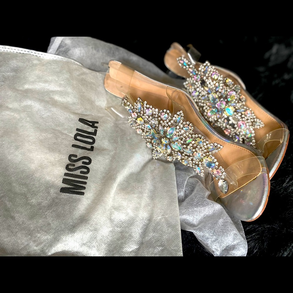 MISS LOLA - HER RADIANCE Chrome Diamond Heels